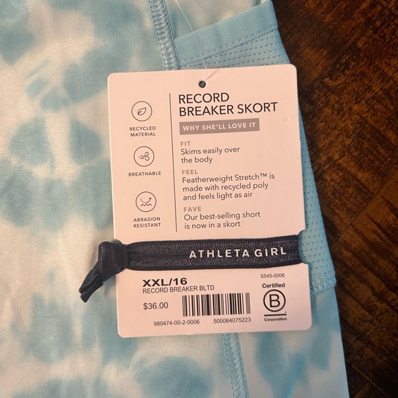 NWT Athleta Girl record breakers skort - Picture 3 of 6